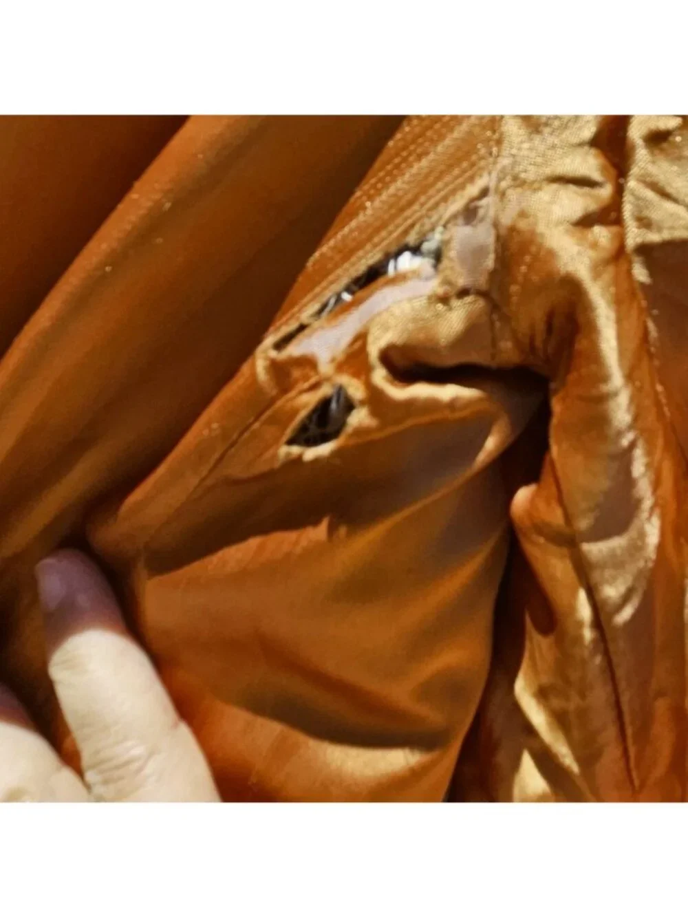 60s Cut Velvet Swing Car Coat Floral Plus Size Satin Lined XL/1X Volup Vintage - Picture 10 of 15